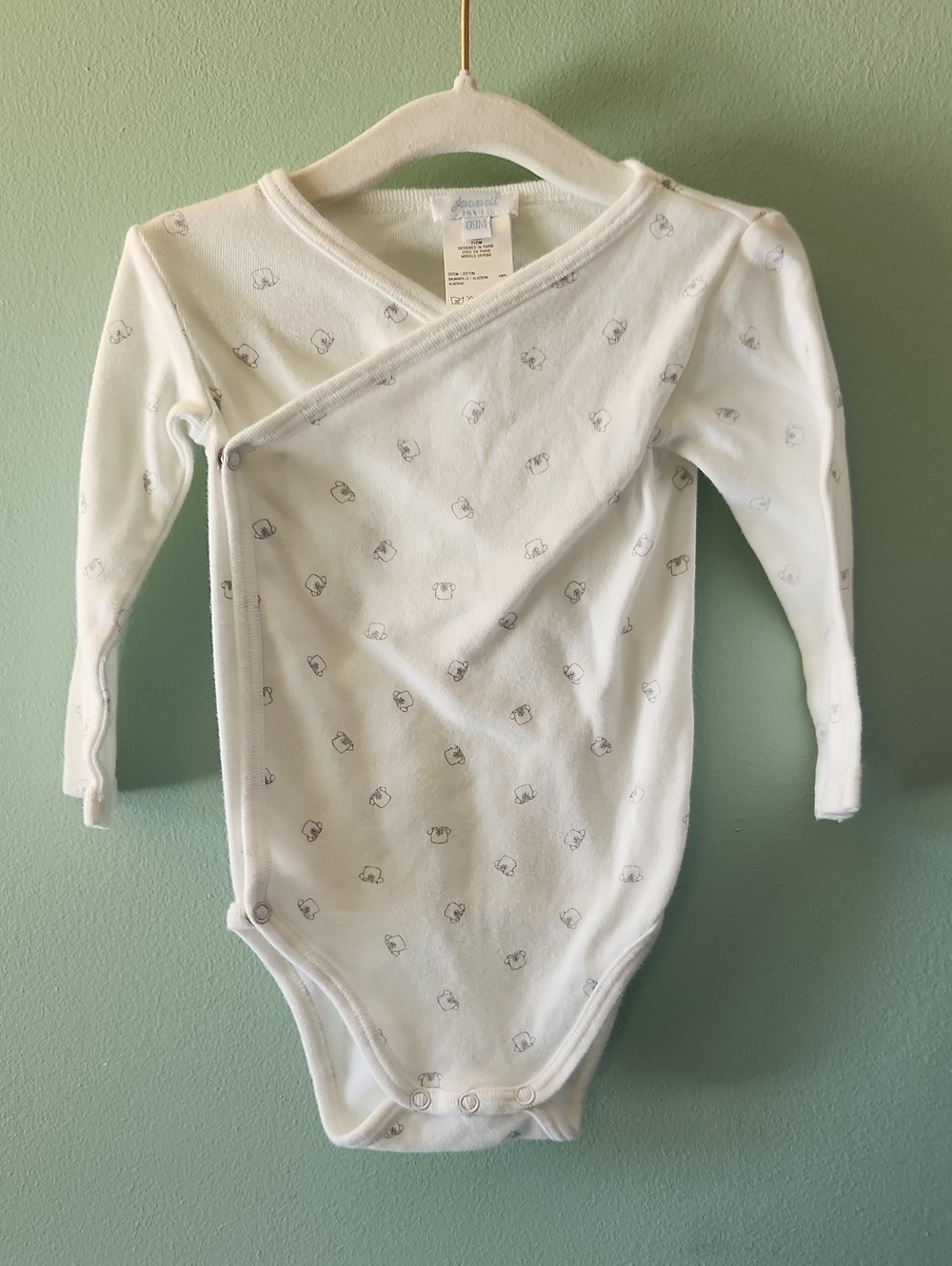 Jacadi Paris White Long Sleeve Bodysuit
